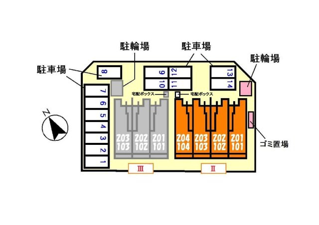 グランパルティⅡの駐車場|駐車場