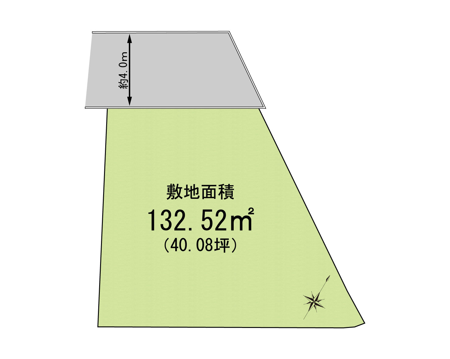 泉佐野市俵屋　建築条件なし土地の土地図