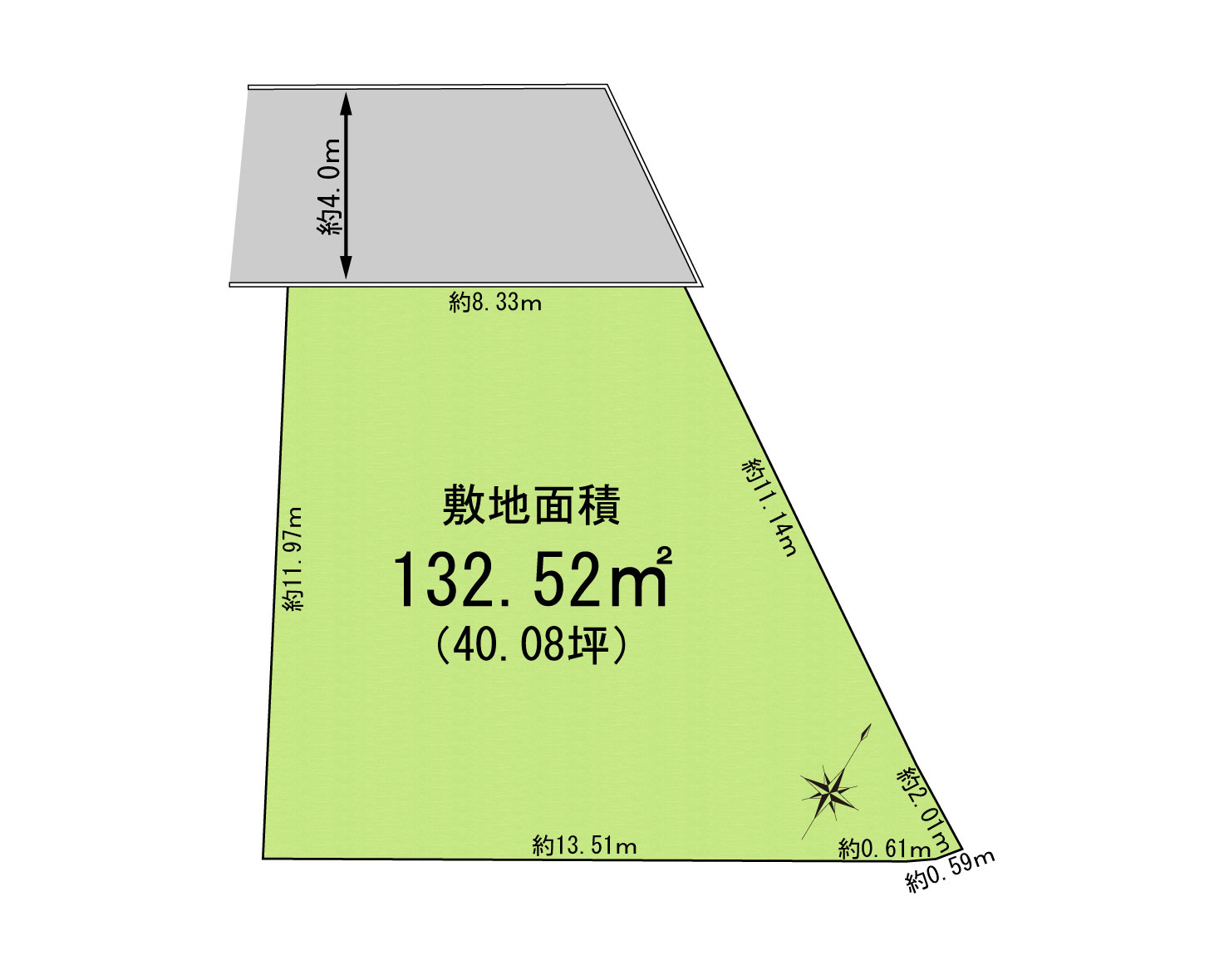 泉佐野市俵屋　建築条件なし土地