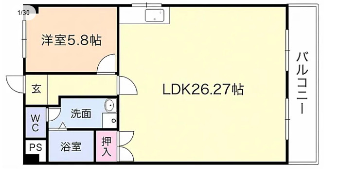 久留米パインハイツ【10.000円キャッシュバック対象物件】の間取り