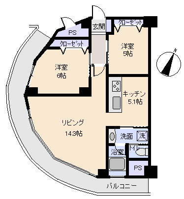 フジタ第二熱海マンションの間取り