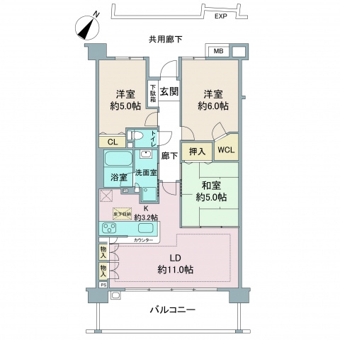 ラヴィドール鶴ヶ島の間取り