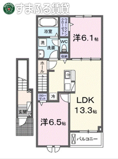 【間取り】 | ガラシアⅡ　西尾市上矢田町