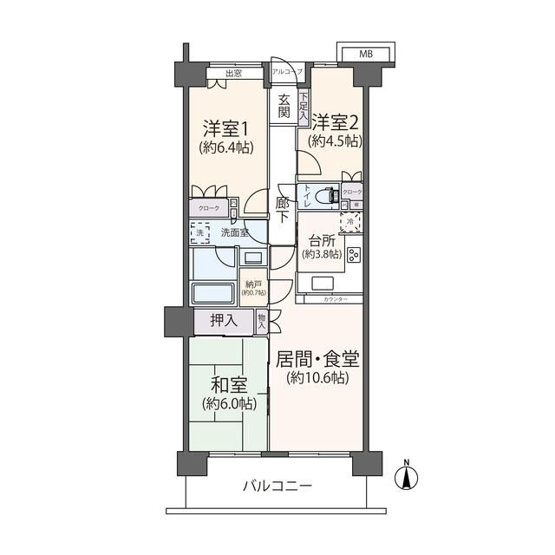 【間取り】 | 大和中央パークホームズ