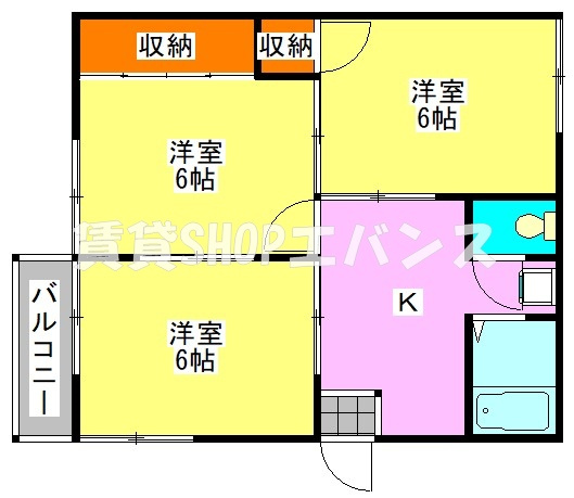 【間取り】 | メゾンクリスタルⅡ