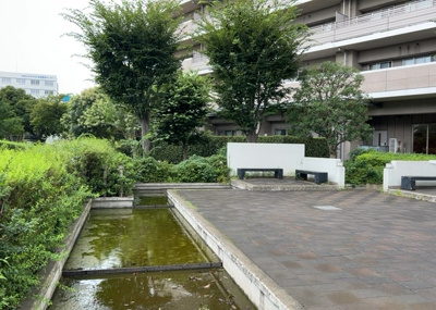 【中庭】 | オラリオンサイト２番館 | 中庭（パティオ）とは、一つの建築物の内部に設けられた、壁などで囲われている庭のことを指します。コの字型、ロの字型が主流ですが、L字型の中庭もあります。最近では、インテリア性の高さからも人気があります。