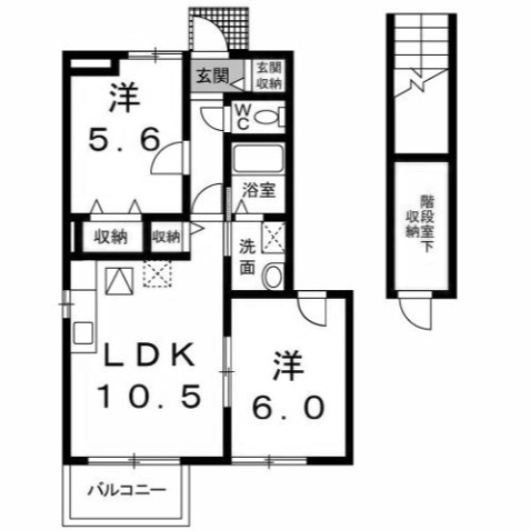 【間取り】 | メゾンボヌールＥ