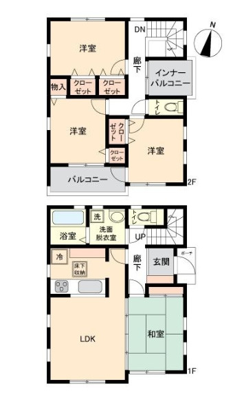 平塚市田村1丁目　中古戸建の間取り
