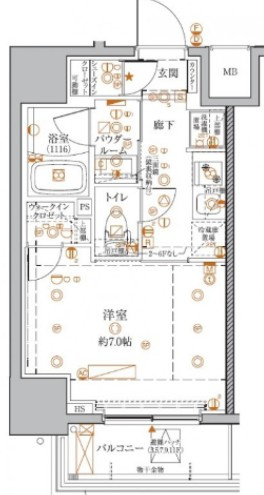 クレイシアIDZ王子マークプレイスの間取り|間取りです。