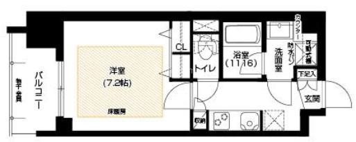 アーバネックス谷町Ⅱの間取り