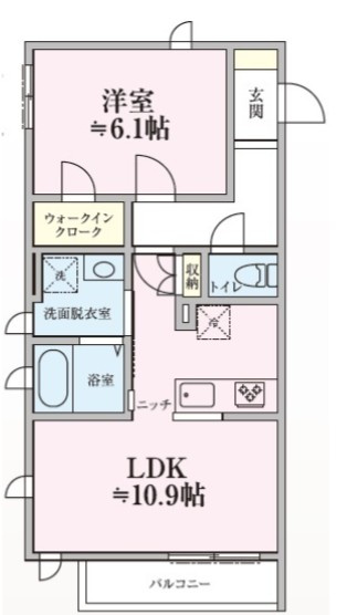 ジュネスハイム早宮の間取り|間取りです。