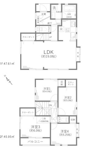 藤沢市本藤沢三丁目戸建の間取り