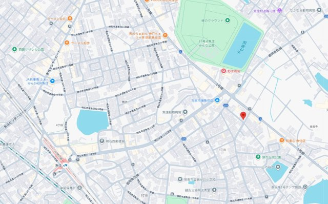 明石市魚住町錦が丘１丁目　土地の地図