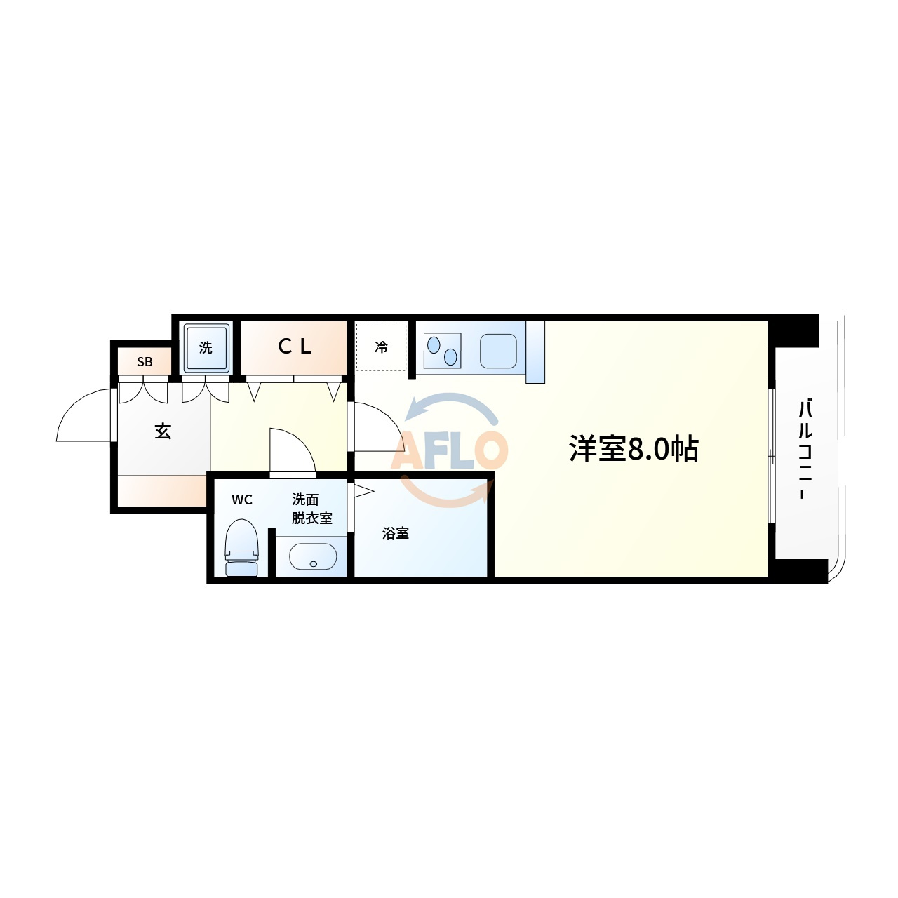 レジュールアッシュ長堀通南の間取り|レジュールアッシュ長堀通南　　間取り