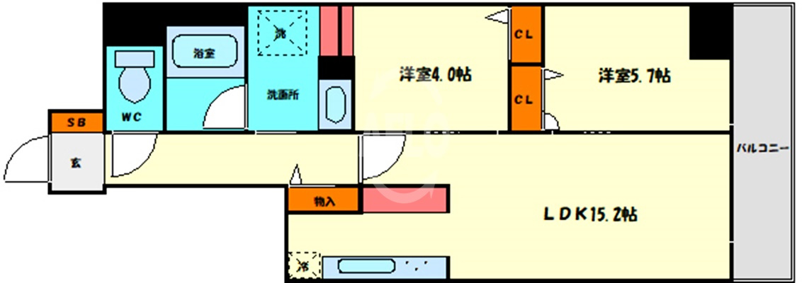 リアライズ天満橋　中大江小学校区の間取り|リアライズ天満橋　間取り