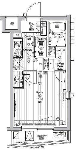 【間取り】 | ＣＯＵＲＴＹＡＲＤ洗足 | 間取り図