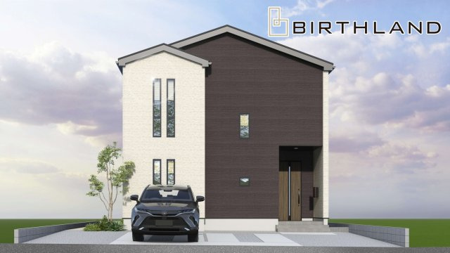 新築戸建・新築建売　会津若松市緑町　日新小・第三中の外観パース|〈2号棟〉完成予想図　2026年10月完成予定です！現地ご案内いたします♪