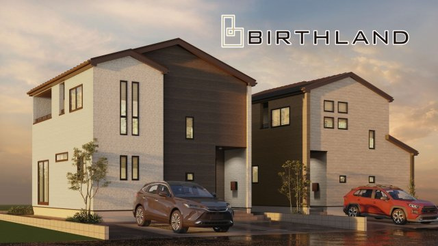 新築戸建・新築建売　会津若松市緑町　日新小・第三中の外観パース|全体完成予想図