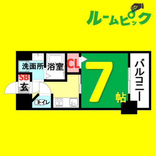 S-RESIDENCE浄心East　名古屋市賃貸　仲介手数料無料の間取り