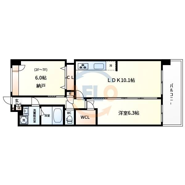 スプランディッド難波WESTⅡ　栄小学校区の間取り|スプランディッド難波WESTII　間取り

