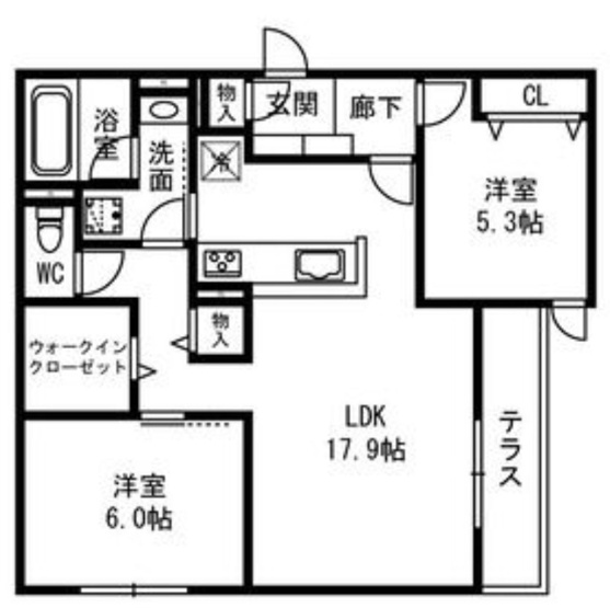 【間取り】 | D-residence西野B棟