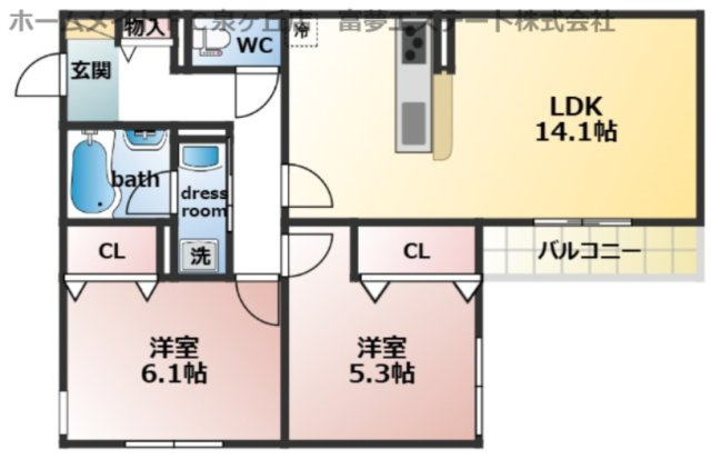 【間取り】 | D-residence西野B棟