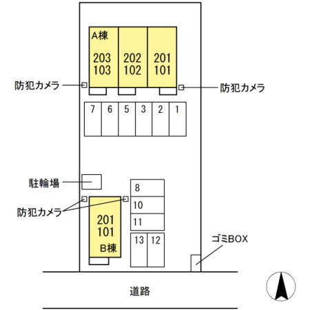 豊橋 ウエスト1 Aの区画図