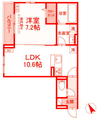 藤沢市本鵠沼２丁目のアパートの間取り