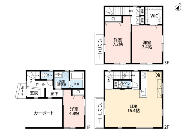 記田町１丁目新築戸建の間取り