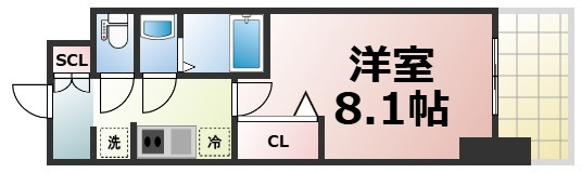 【間取り】 | D.Clarest玉造　仲介手数料無料