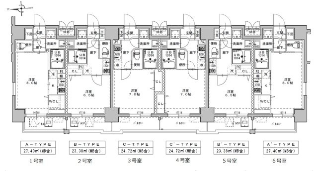 ミラージュパレス南堀江の間取り
