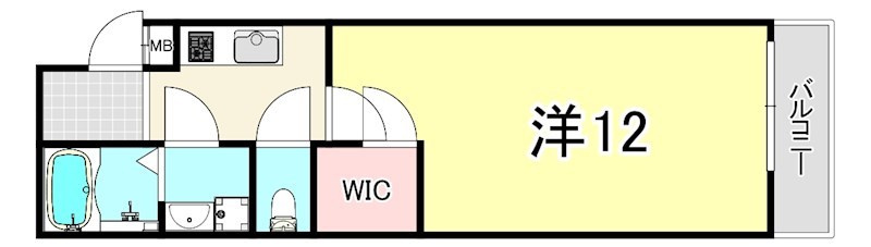尼崎市東七松町１丁目のアパートの間取り