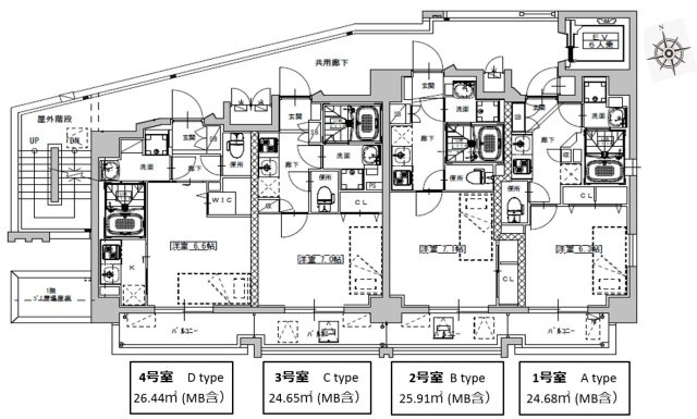 ミラージュパレス北梅田の間取り