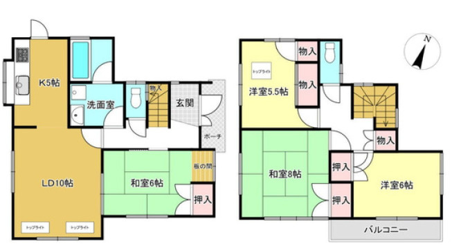 明石市魚住町西岡　中古戸建の間取り|4LDKです。