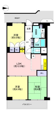 北本ハイデンス1号棟の間取り