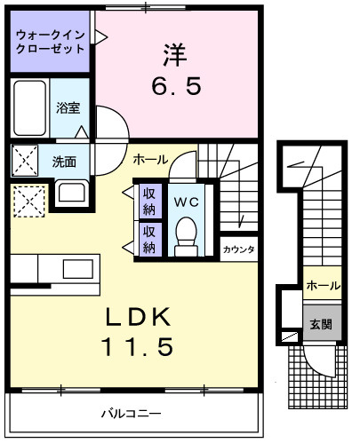 ミニョンⅡ番館の間取り