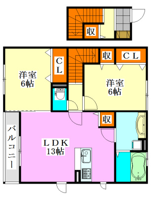【間取り】 | セジュール弐番館