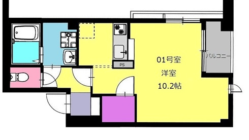 【間取り】 | b’CASA Nakase | 「b’CASA Nakase」