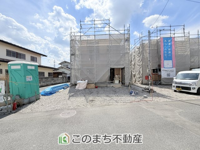 CRADLEGARDEN宇都宮市上戸祭町第6の外観|建築中現地写真（同社施工の完成物件・モデルハウスがご見学できます）