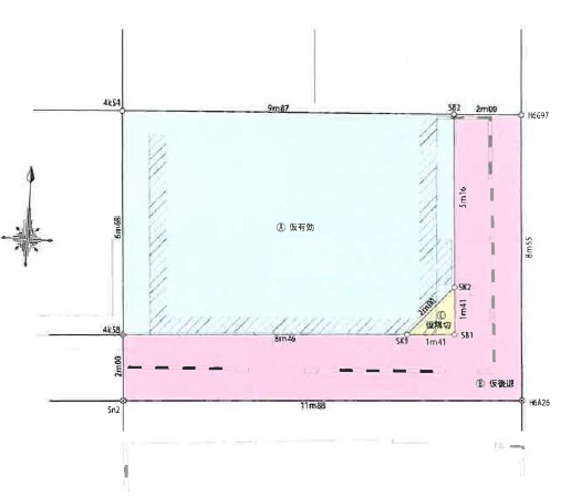 墨田区太平4丁目　建築条件なし売地の土地図