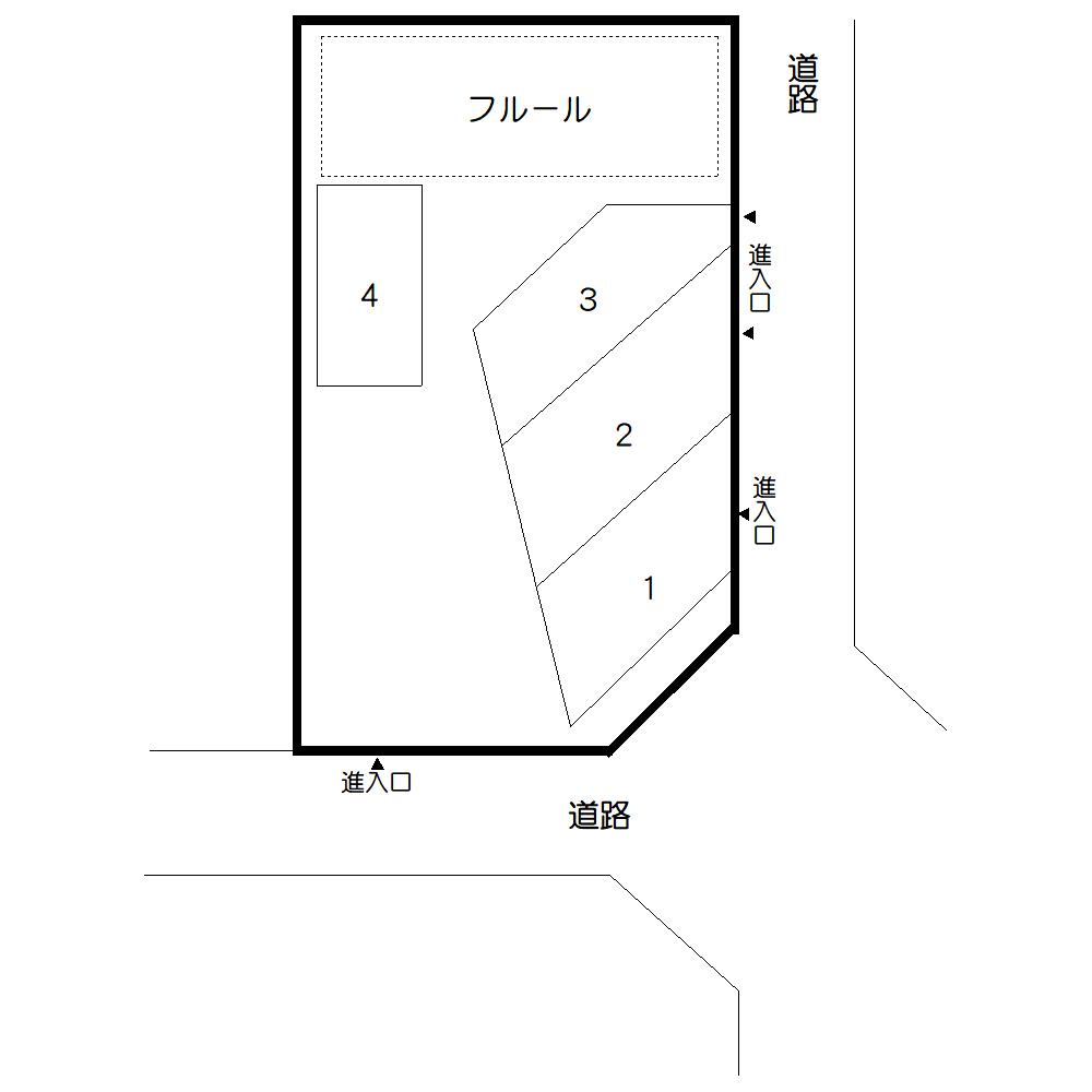 フルールの駐車場