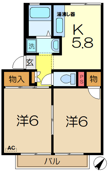 【間取り】 | ハイライズ宇田川