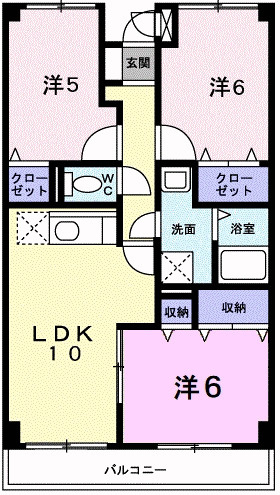 ビサイド大蔵谷の間取り