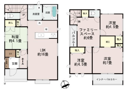 南城市大里仲間（全8棟）G号棟の間取り|G号棟　