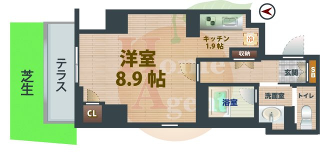 【間取り】 | ラクラス新中野 | 1Rのお部屋です。
