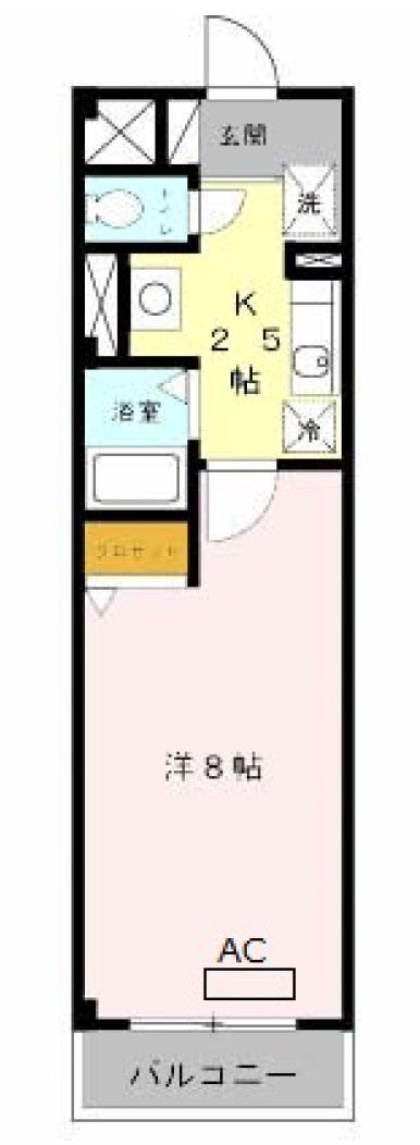 オレンジコート西心斎橋の間取り|オレンジコート西心斎橋　間取り（反転タイプ）
