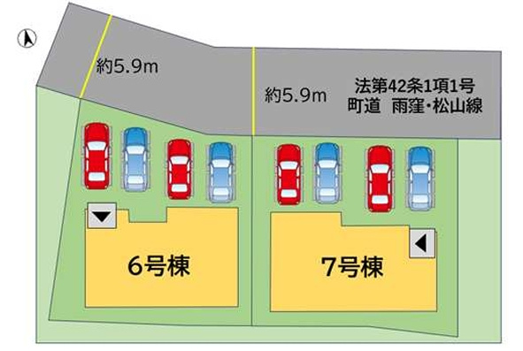 京都郡苅田町大字苅田4期の区画図
