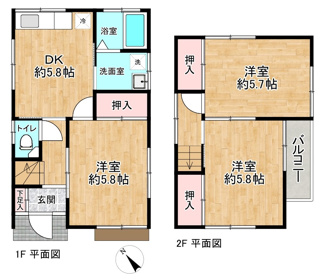 【間取り】 | 川口市大字峯 一戸建