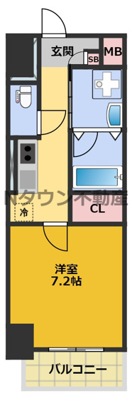 【間取り】 | ボーデュキャナル幅下 | 間取りです。