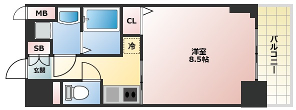 S-RESIDENCE平安通の間取り